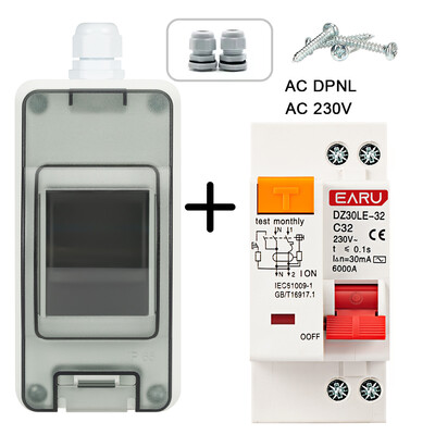 HT-2 Πλαστικό Αδιάβροχο IP65 Εγκατάσταση Εξωτερικού Πάνελ Κουτί διανομής με συνδυασμό διακόπτη κυκλώματος MCB DPN DZ47