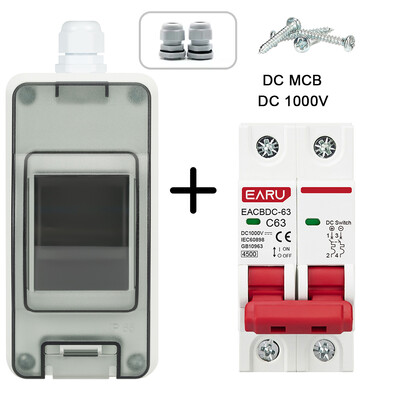 HT-2 Πλαστικό Αδιάβροχο IP65 Εγκατάσταση Εξωτερικού Πάνελ Κουτί διανομής με συνδυασμό διακόπτη κυκλώματος MCB DPN DZ47