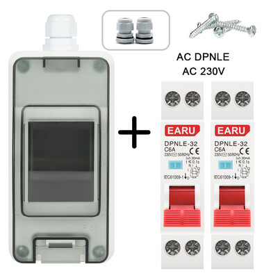 HT-2 Πλαστικό Αδιάβροχο IP65 Εγκατάσταση Εξωτερικού Πάνελ Κουτί διανομής με συνδυασμό διακόπτη κυκλώματος MCB DPN DZ47