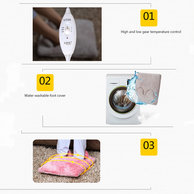 Elektromos lábfűtő párna Kényelmes, többfunkciós lábfűtő párna Állandó hőmérsékleten mosható hálószobai alváshoz