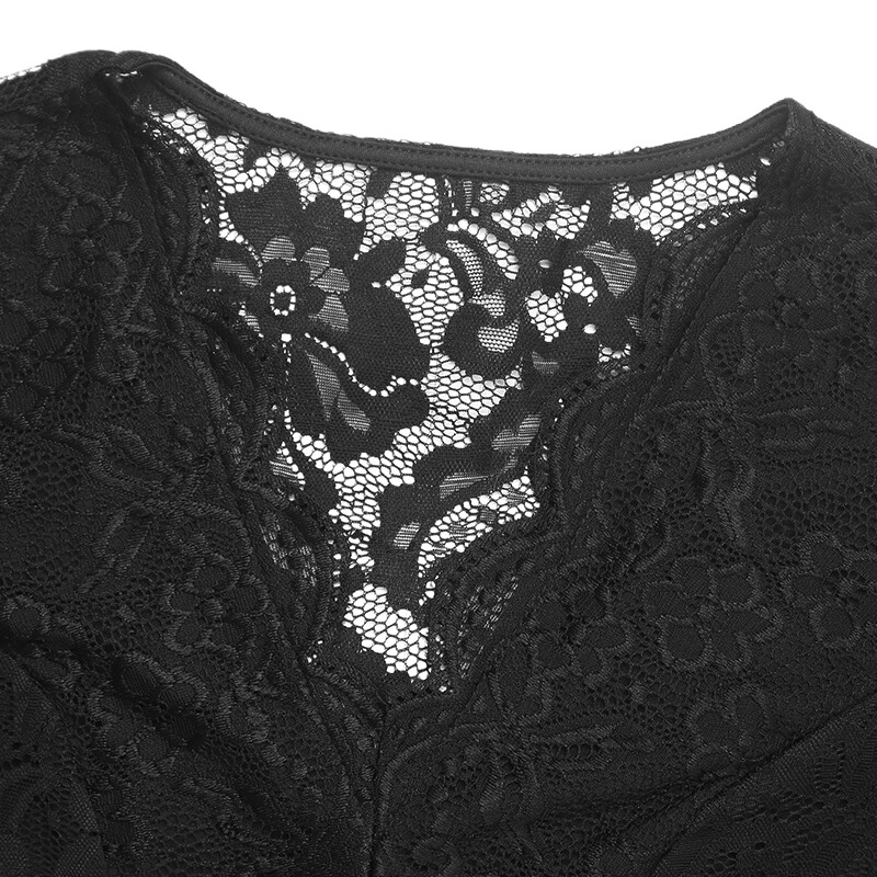 Europa de vară și Statele Unite ale Americii nouă pitchwork dantelă fierbinte slim-fit onesie cu decolteu în V sexy