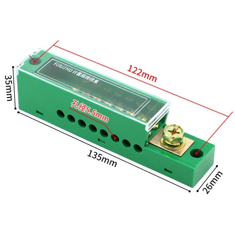 Нов униполярен сплитер Разклонителна кутия Забавящ измервателен шкаф Телен клемен блок Забавящ пламъка Електрически аксесоари