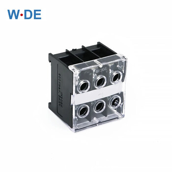 1 Τεμάχιο IN30BK DIN Rail Terminal Block Κουτί διακλάδωσης 600V 50A Σχιστρό ορειχάλκινο σύρμα υψηλού ρεύματος