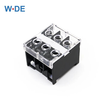 1 Τεμάχιο IN30BK DIN Rail Terminal Block Κουτί διακλάδωσης 600V 50A Σχιστρό ορειχάλκινο σύρμα υψηλού ρεύματος