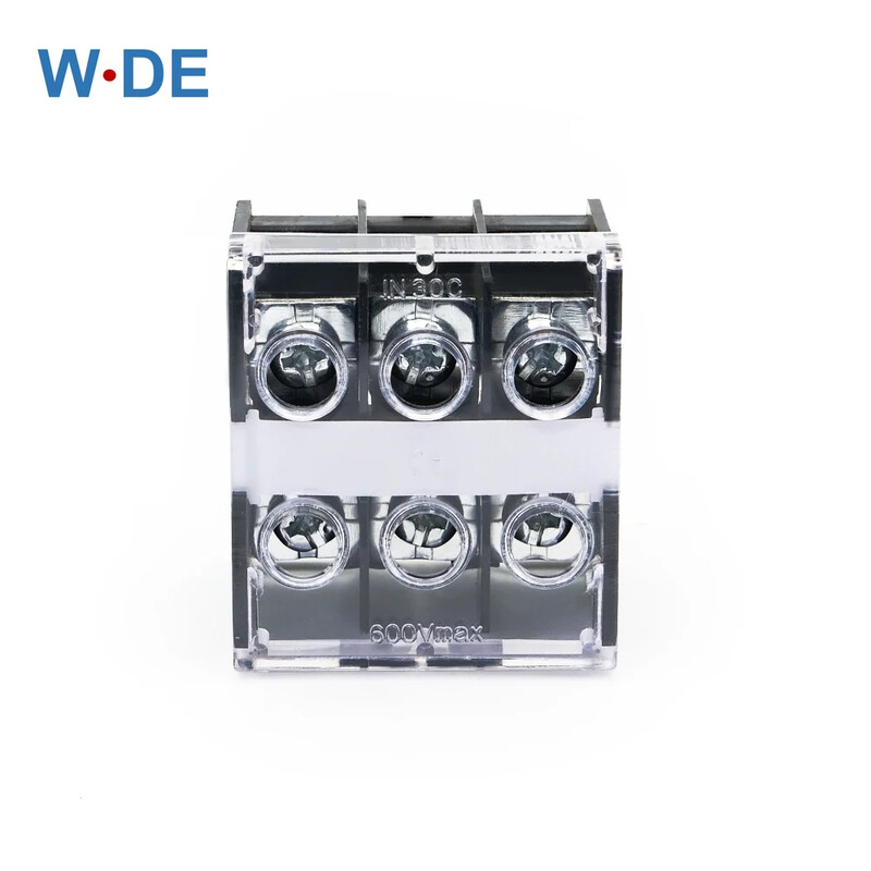 1 osa IN30BK DIN-rööpa klemmiploki ühenduskarp 600V 50A jagatud kõrge vooluga messingtraadi pistik