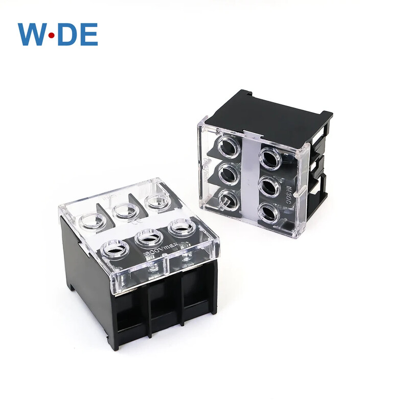 1 osa IN30BK DIN-rööpa klemmiploki ühenduskarp 600V 50A jagatud kõrge vooluga messingtraadi pistik