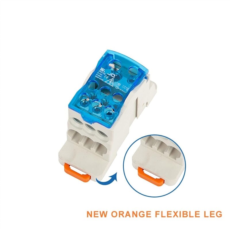 UKK 80A/125A/160A/250A/400A Разпределителна кутия Един в няколко Изходен захранващ проводник Електрически съединител Възел Клемен блок за DIN шина