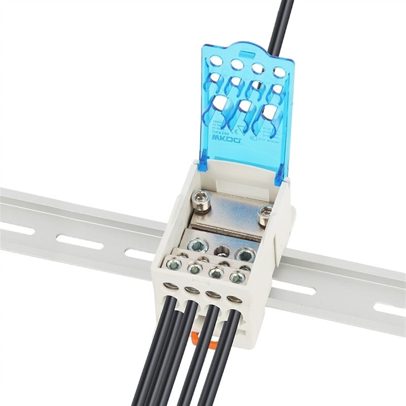 UKK 80A/125A/160A/250A/400A Разпределителна кутия Един в няколко Изходен захранващ проводник Електрически съединител Възел Клемен блок за DIN шина