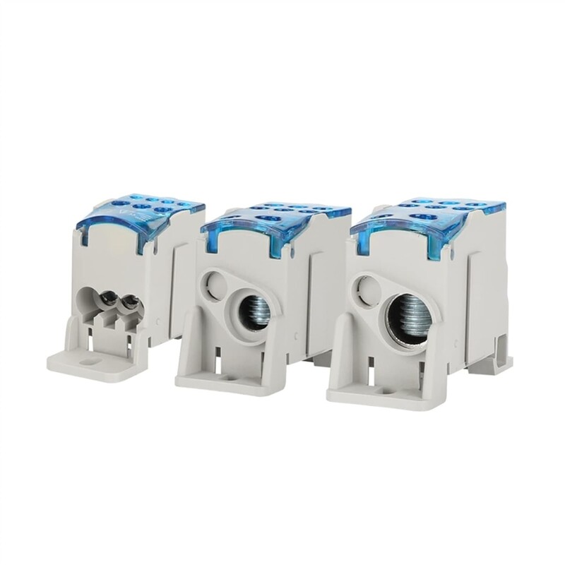 UKK 80A/125A/160A/250A/400A Разпределителна кутия Един в няколко Изходен захранващ проводник Електрически съединител Възел Клемен блок за DIN шина