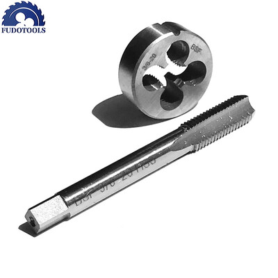 Безплатна доставка на 9Sicr Steel Made BSF 3/8"-20 Manual Tap&Die Right Hand за стоманено желязо Алуминий Мед Изработване на резби на детайли