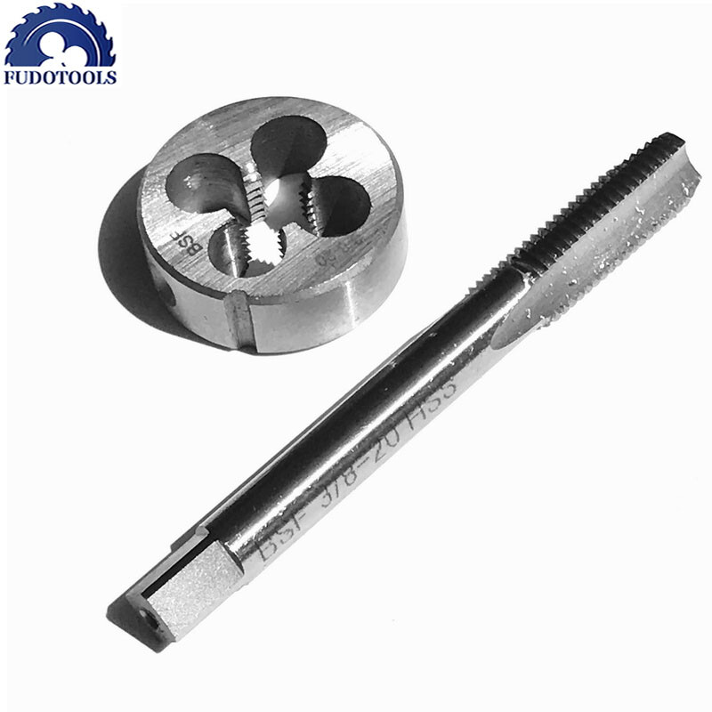 Nemokamas 9Sicr plieno, pagaminto BSF 3/8"-20 rankinio sriegimo ir štampavimo dešinės rankos, pristatymas, skirtas plieno geležies aliuminio vario ruošinio sriegiams gaminti