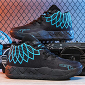 Basketbalové topánky L Melo 1.0 Style pre unisex plameňové detské tenisky, priedušné, stredne veľké, pánske basketbalové topánky, športové tréningové topánky