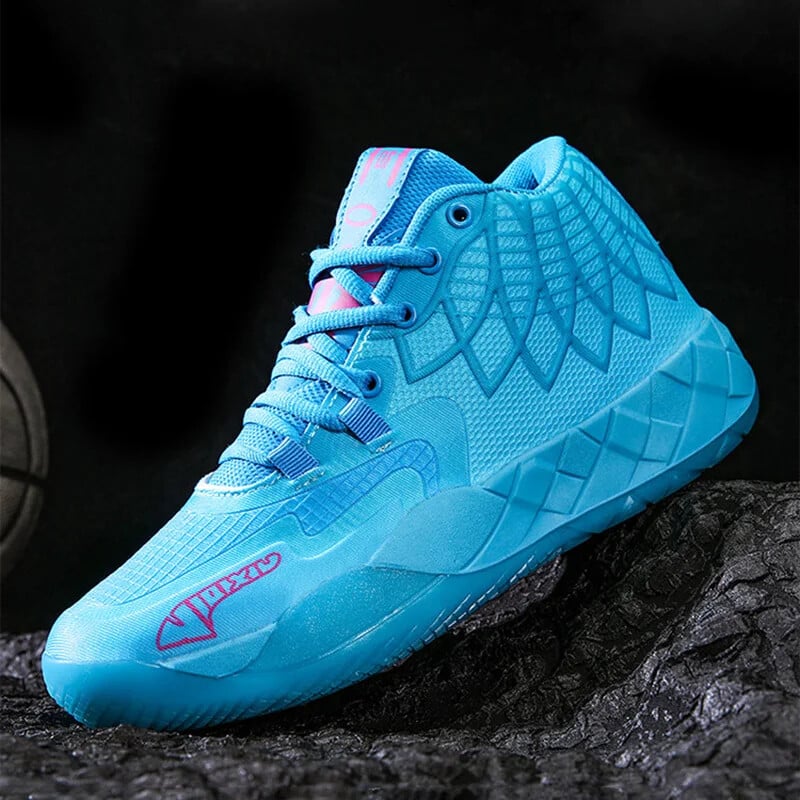 Basketbalové topánky L Melo 1.0 Style pre unisex plameňové detské tenisky, priedušné, stredne veľké, pánske basketbalové topánky, športové tréningové topánky