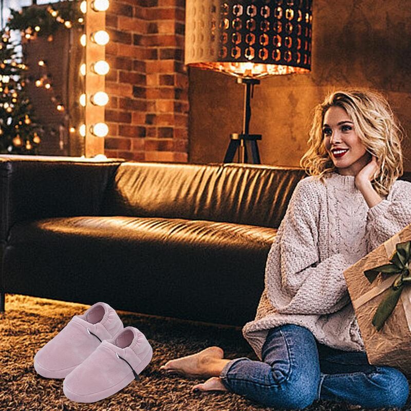 Încălzitor electric pentru picioare Papuci de iarnă încălziți cu tălpi anti-alunecare Electronice de uz casnic Papuci de iarnă pentru îngrijirea picioarelor pentru călătorii