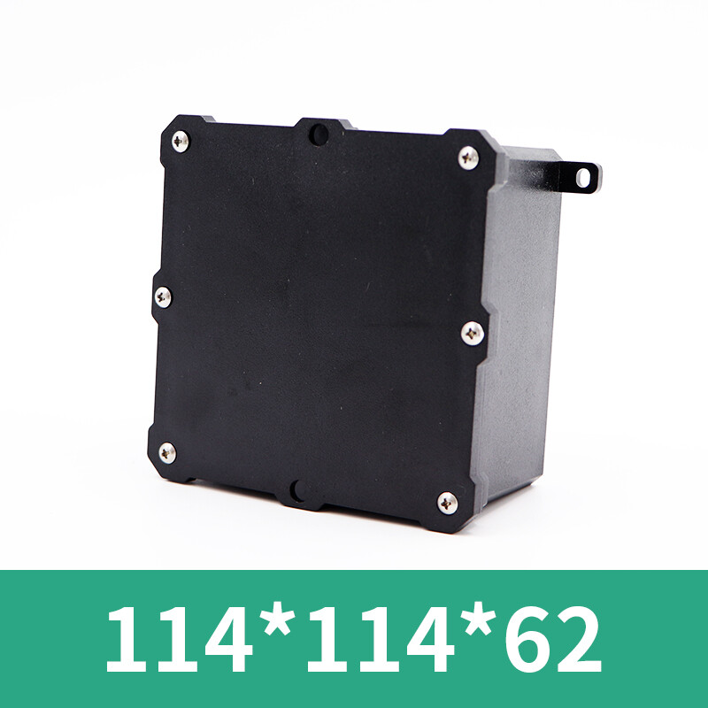 Plastmasas ūdensnecaurlaidīga kastePC liesmu slāpējoša āra ūdensnecaurlaidīga sadales kārba IP68Elektrisko instrumentu korpuss Blīvēšanas kaste melna