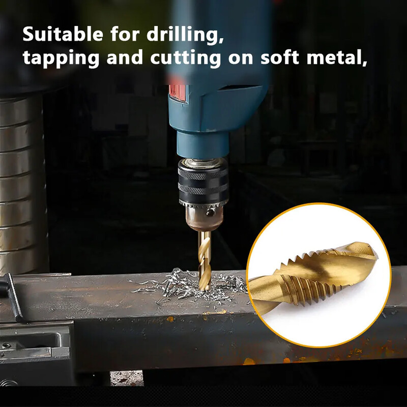 6 kom M3-M10 svrdla za navojne nareznice Kombinirani nastavci od brzoreznog čelika Alat za nareznike sa šesterokutnim prihvatom za metal čelik drvo plastiku