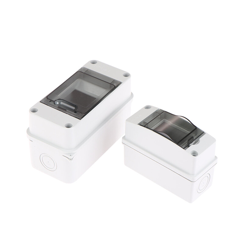 Āra ūdensnecaurlaidīgas elektriskās sadales kārbas strāvas slēdzis MCB strāvas plastmasas savienojuma vadu kārbas barošanas avots