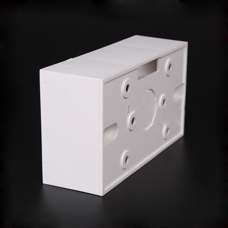 118/120 tipa PVC liesmu slāpējošas sadales kārbas vadu apakšējā kārba universālajam slēdža kontaktligzdai, kas uzstādīta uz virsmas