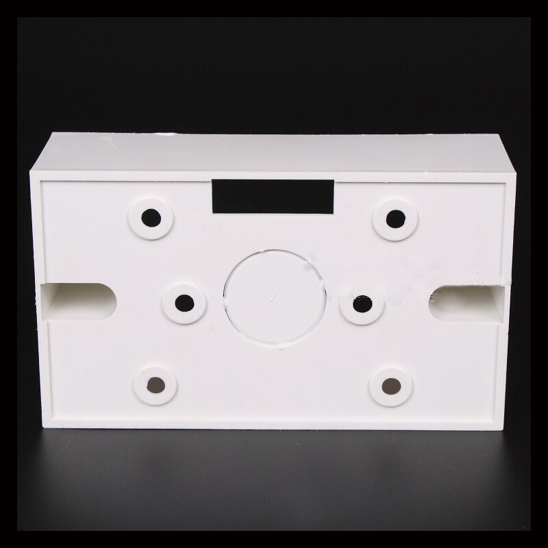 118/120 tipa PVC liesmu slāpējošas sadales kārbas vadu apakšējā kārba universālajam slēdža kontaktligzdai, kas uzstādīta uz virsmas