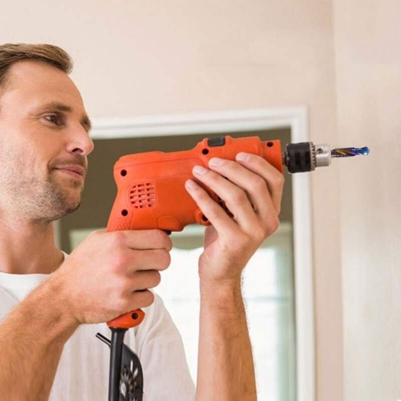 6 kom M3-M10 HSS slavine Set za skidanje ivica s upuštačem Kombinirani bitovi od brzoreznog čelika Metrički šesterokutni prihvat za metal čelik drvo plastika