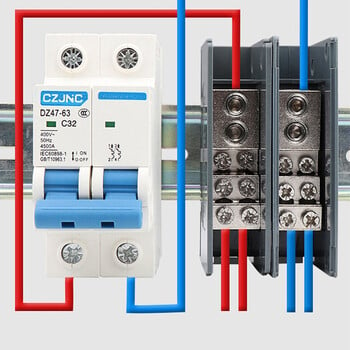 1PCS 1 σε 1/2/4/6 Out 150A Din Rail Terminal Block Box One in Multiple Out Power Junction Box for Circuit Breaker