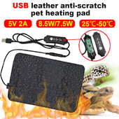 USB naminių gyvūnėlių šildymo kilimėlis roplių šilumos kilimėlis elektrinis antklodė šildytuvas inkubatoriaus kilimėlis izoliacinis padėklas 3 lygių reguliuojama temperatūra