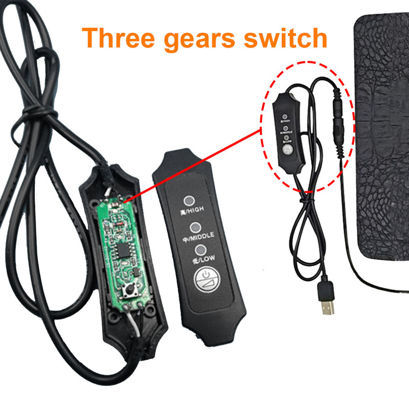 USB naminių gyvūnėlių šildymo kilimėlis roplių šilumos kilimėlis elektrinis antklodė šildytuvas inkubatoriaus kilimėlis izoliacinis padėklas 3 lygių reguliuojama temperatūra