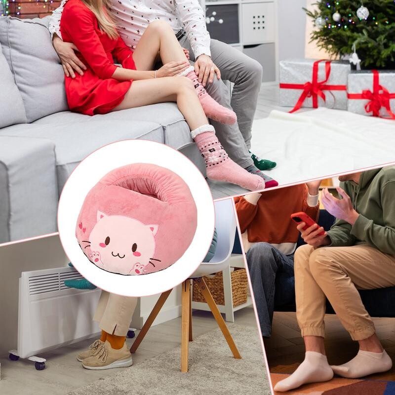 Pėdų šildytuvas Animacinis filmas Elektrinis po stalinis šildytuvas Neslystantis pėdų šildytuvas Šlepetės Patogus pėdų šildytuvas moterims Vyrams