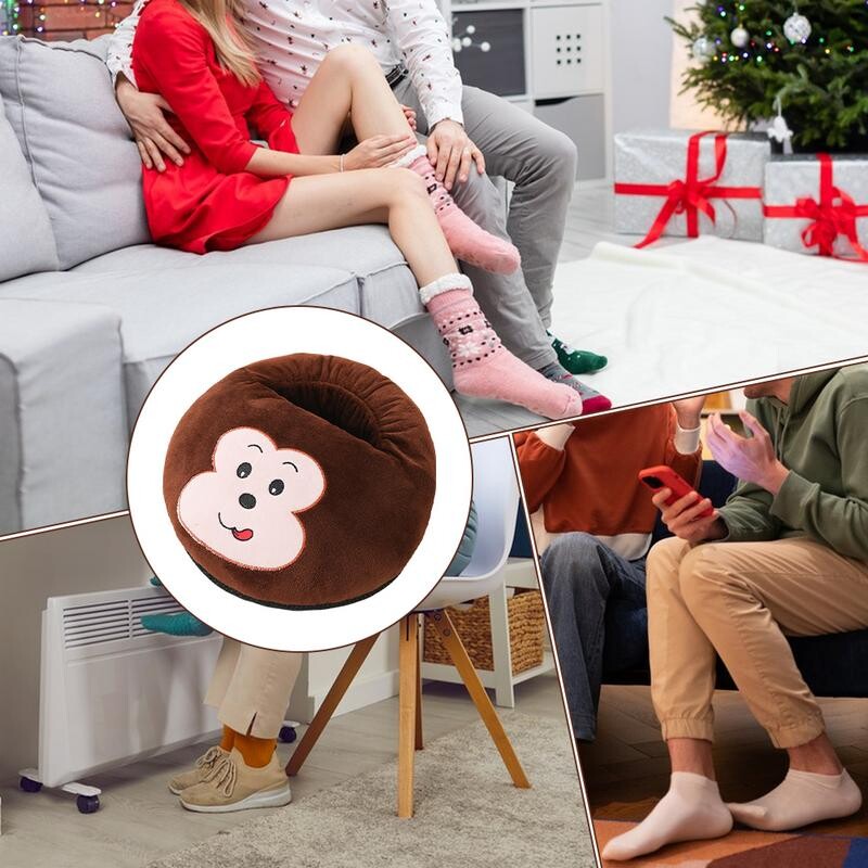 Pėdų šildytuvas Animacinis filmas Elektrinis po stalinis šildytuvas Neslystantis pėdų šildytuvas Šlepetės Patogus pėdų šildytuvas moterims Vyrams