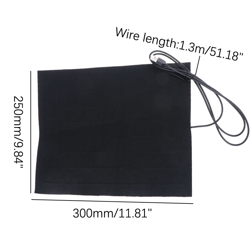 USB šildymo padas sulankstomas šildomas paklodės automobilio sėdynės šildomas pagalvėlės sėdynės šildytuvas vandeniui atsparus naminiams gyvūnėliams ropliai gyvūnams žiemos šiltas šildytuvo kilimėlis