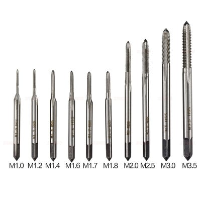 STONEGO 5/7/10PCS srieginių grąžtų rinkinys HSS6542 M1 M1.2 M1.4 M1.6 M1.7 M1.8 M2 M2.5 M3 M3.5 Metrinis sriegis
