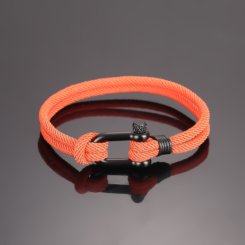 Transfrontalier stil nou cu cataramă neagră Milan line plajă brățară bijuterii simple roșu animal an cuplu brățări