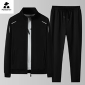 Hanorac de primăvară toamnă 2024 Pantaloni de trening Pantaloni pentru bărbați Set din două piese Trening negru Hip Hop Streetwear Alergare haine sport