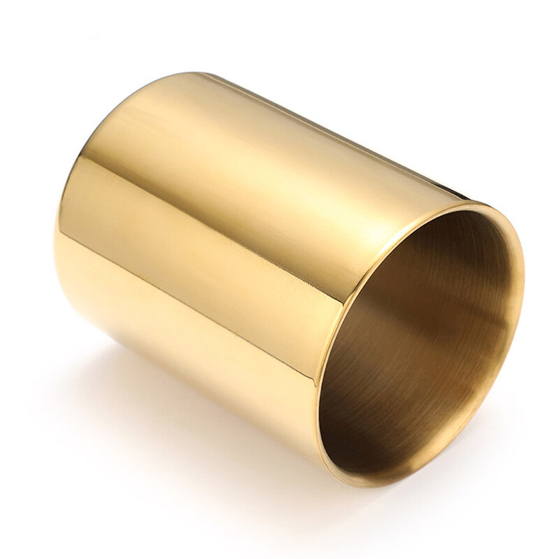 Vază din oțel inoxidabil Pen Creion Container de stocare de birou Organizator de papetărie Instrumente perie de machiaj Creion