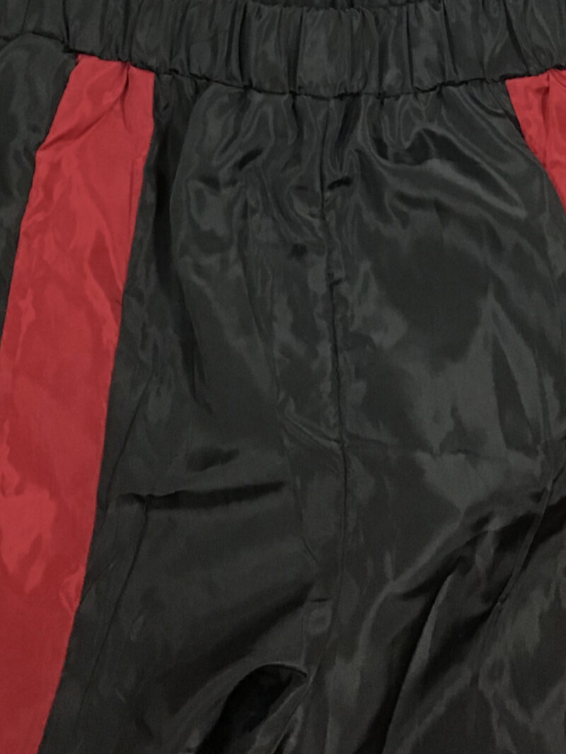 4XL 5XL LW Ženska trenirka s džepnim džepovima s mandarinskim ovratnikom i velikim veličinama, komplet hlača s patchwork dizajnom na patentni zatvarač, jesen i zima.