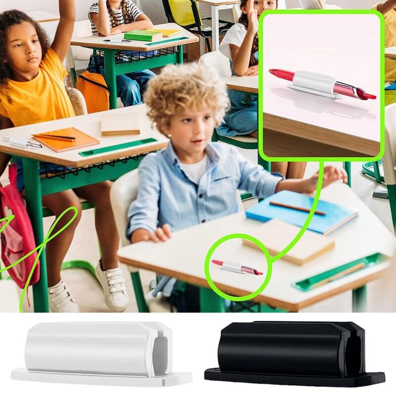 Suport pentru stilou din silicon, 5 buc. Clipuri adezive pentru acoperirea stiloului, articole de papetărie pentru învățare, suporturi pentru pix, accesorii pentru birou, instrument de scris în siguranță pentru copii