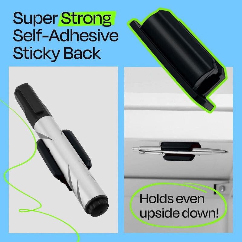 Suport pentru stilou din silicon, 5 buc. Clipuri adezive pentru acoperirea stiloului, articole de papetărie pentru învățare, suporturi pentru pix, accesorii pentru birou, instrument de scris în siguranță pentru copii