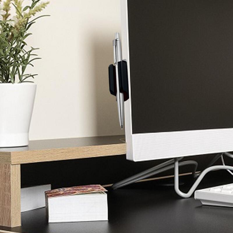 Suport pentru stilou din silicon, 5 buc. Clipuri adezive pentru acoperirea stiloului, articole de papetărie pentru învățare, suporturi pentru pix, accesorii pentru birou, instrument de scris în siguranță pentru copii