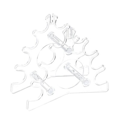 6/12 nyílású akril tolltartó Kijelző állvány Golyóstoll-rendező Tárolás Átlátszó körömkefe tartó smink ecsettartó