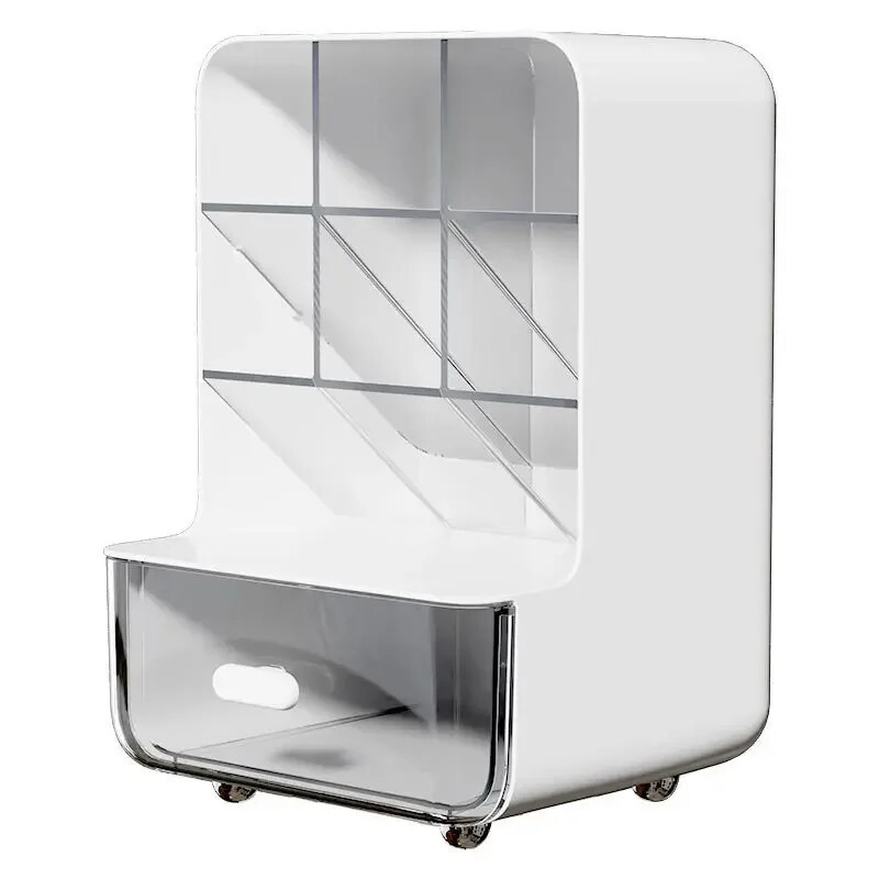 Suport pentru stilou înclinat de mare capacitate Cutie de depozitare pentru articole de papetărie de birou pentru birou, școală, birou, suport de stocare diverse, organizator de birou