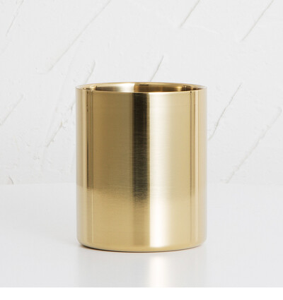 Suport circular pentru stilou din oțel inoxidabil, ornament metalic de birou, papetărie nordică, inserție pentru stilou, vază aurie, cutie de depozitare perie de machiaj