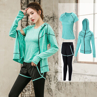 Športová 5-dielna bežecká súprava Dámska športová súprava Jóga legíny Rýchloschnúce jogging Športové oblečenie Cvičenie Posilňovňa Fitness Bežecká tepláková súprava Oblečenie