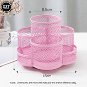 Otthoni iroda Nagy kapacitású művészeti kellékek Helytakarékos 360 fokban forgatható 7 rekeszes ceruzatartó Asztalrendező munkaterület