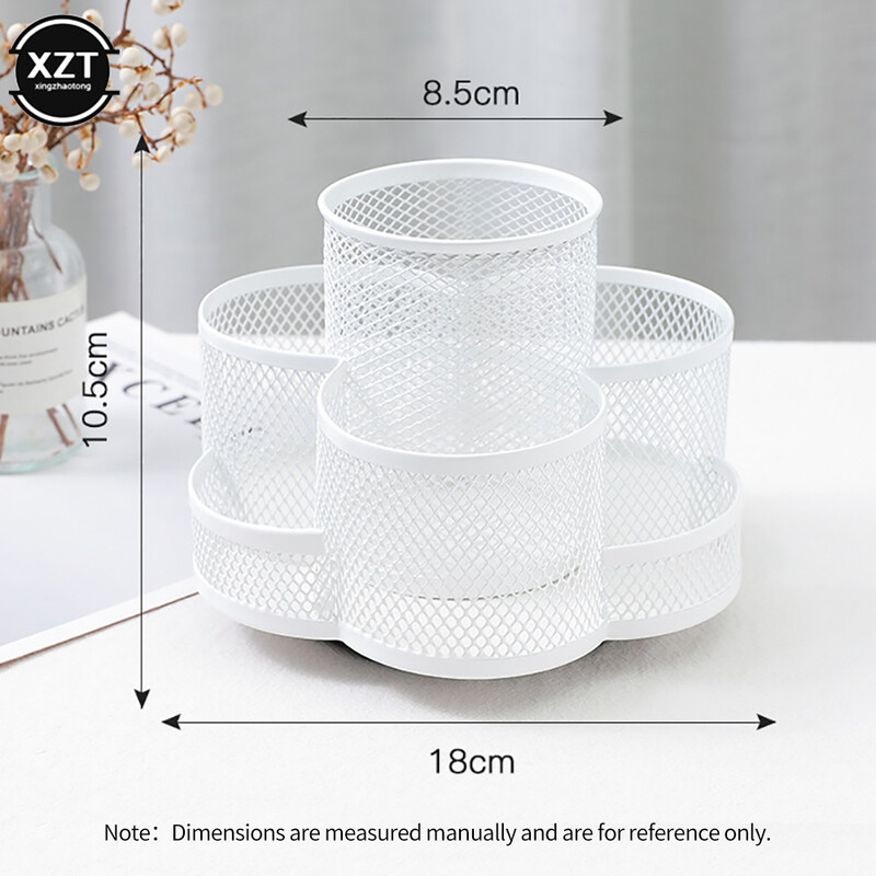 Otthoni iroda Nagy kapacitású művészeti kellékek Helytakarékos 360 fokban forgatható 7 rekeszes ceruzatartó Asztalrendező munkaterület