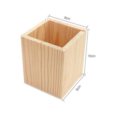 DIY Office Organizer Επιτραπέζιο ξύλινο κουτί αποθήκευσης στυλό Μολύβι Θήκη για στυλό Δοχείο πινέλου μακιγιάζ Είδη γραφείου για το σπίτι