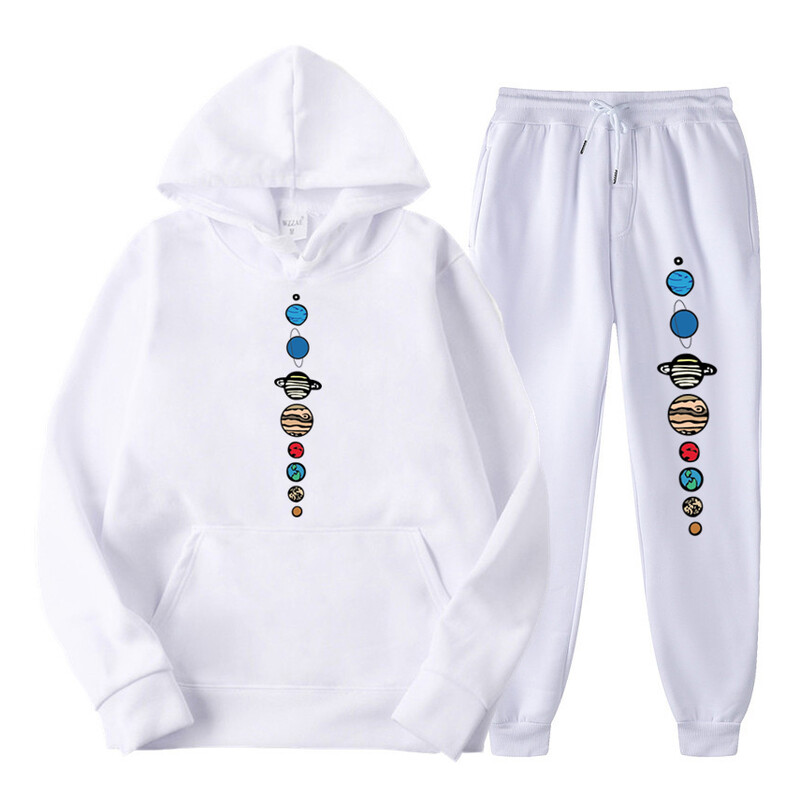 Есенно-зимни комплекти суичъри с качулка Мъжки модни поларени качулки Маркови панталони Ежедневни костюми за джогинг Анцуг Суичър Дамски пуловер