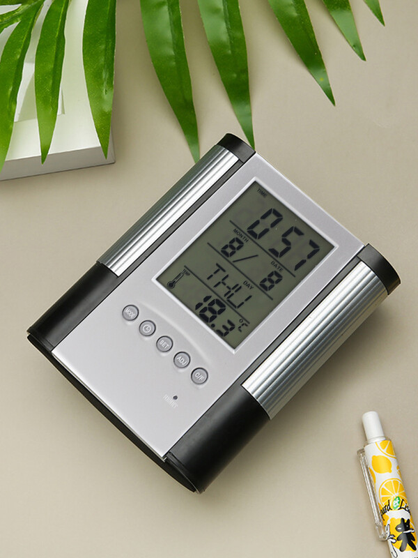 Pastāvīgs kalendāra pildspalvas turētājs Pretslīdēšanas pamatne Datuma laika displejs Temperatūras noteikšana Galddatora Uzglabāšana Dekoratīvs pulksteņa pildspalvas turētājs