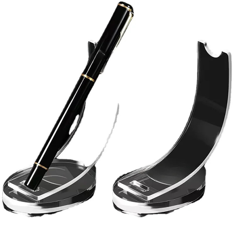 2 vnt akrilo rašiklio ekrano stovas juodos spalvos pieštuko ekrano laikiklis makiažo šepetėlio laikiklis