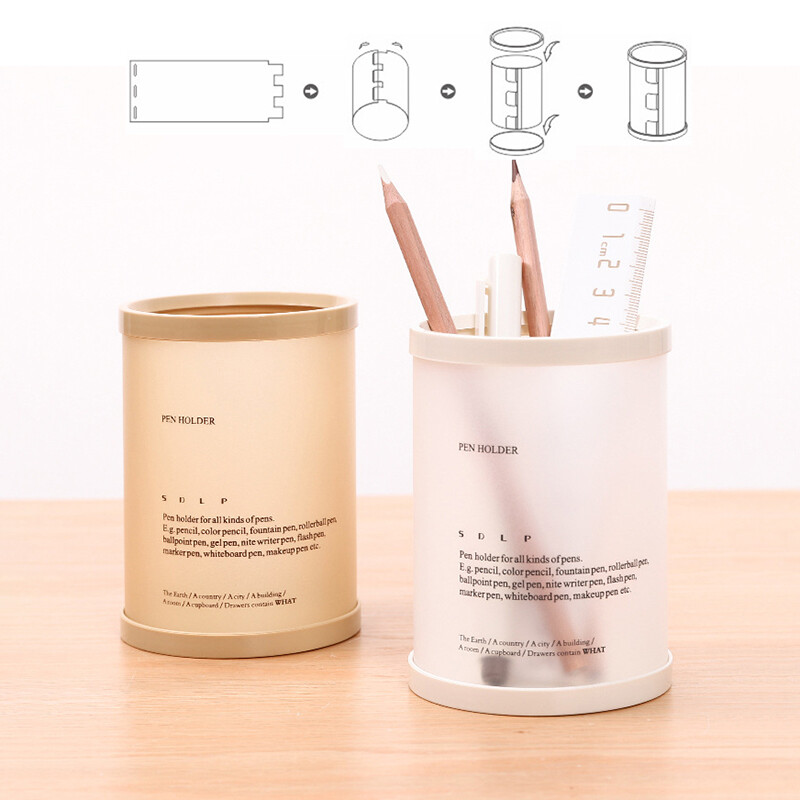 Hengeres levehető asztali tolltartó Szervező Irodai kiegészítők Ceruzatartó tárolótok Doboz Írószer Ajándékok tanárnak
