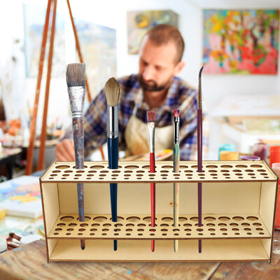 Krāsu otu statīvs pie sienas stiprināms brīvi stāvošs noņemams koka kronšteins darbvirsmas glabāšanas rīku turētājs pildspalvu zīmuļu organizatora plaukti